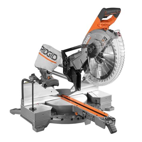 Rigid miter saw - The R4113 includes the 10 in. Dual Bevel Compound Miter Saw, 10 in. Carbide Tipped Blade, Dust Bag, Material Clamp, Blade Wrench/Hex Key, and Operator’s Manual. Cuts a 2x6 or 4x4 in a single pass at 90°. Cuts a 2x4 in a single pass at 45°. Powerful 15 Amp motor powers through the most difficult materials. Adjustable miter and bevel detents ... 